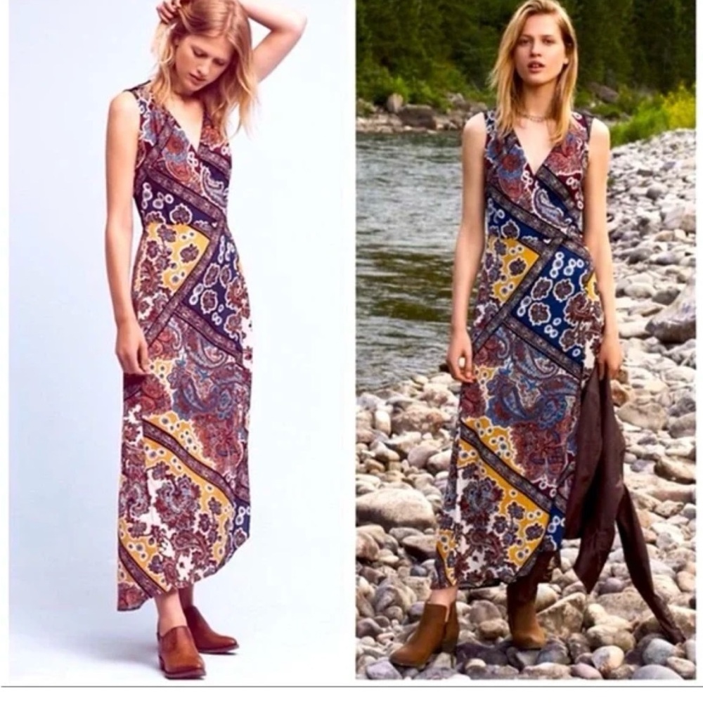 Anthropologie Tiny Wrap Maxi Dress
